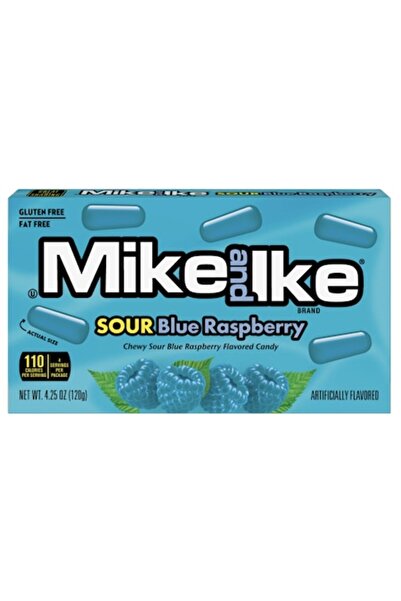 Mike and Ike Bomboane gumate SOUR cu zmeură albastră, 120 g