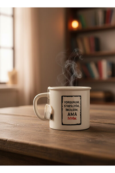 Elista Porcelain Mug with Enamel Lettering and Characters 250 ml 3