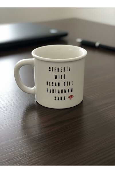 Elista Porcelain Mug with Enamel Lettering and Square Characters 250 ml 11