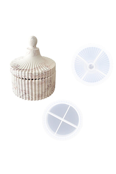 Jesmonite Matrita recipient lumanari / bijuterii 8,2 cm x 4 cm