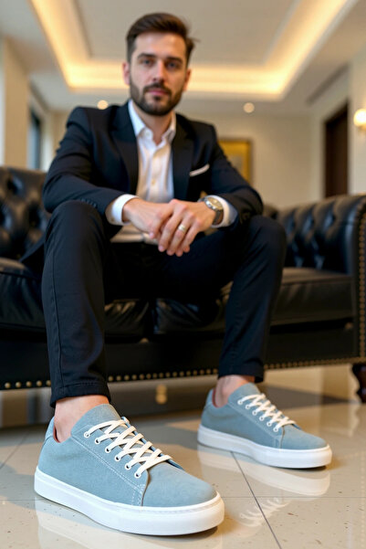 BENERLY Men's Lace-Up Suede Sneaker Standard Fit Sole Functional Durable Qual...