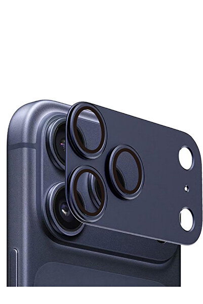 Coverzone واقي عدسة الكاميرا متوافق مع آيفون 17 برو، زجاج مقوى 9H مع حلقة معد...