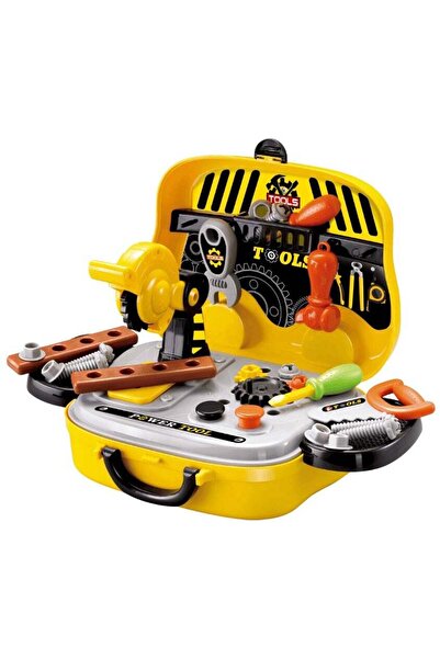 Toybox مجموعة أدوات صندوق الألعاب الفاخرة، مجموعة لعب تمثيلي مع أدوات بناء بع...