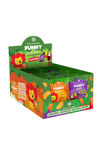 Naturalnest Funny multi yeni nesil 36 adet (18 adet multi and 18 defence ) jelibon