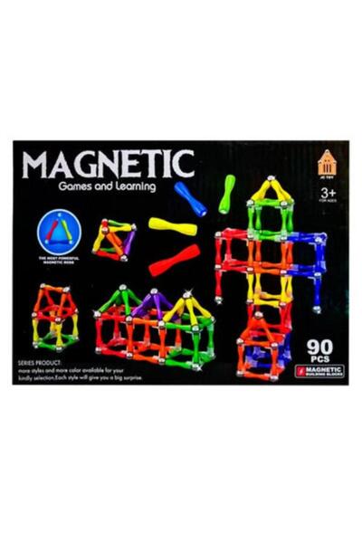 OEM Magnetic building toy with 90 pieces, 3+ years