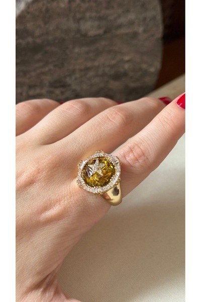 Muse Sister خاتم بتفاصيل نجمة ملونة