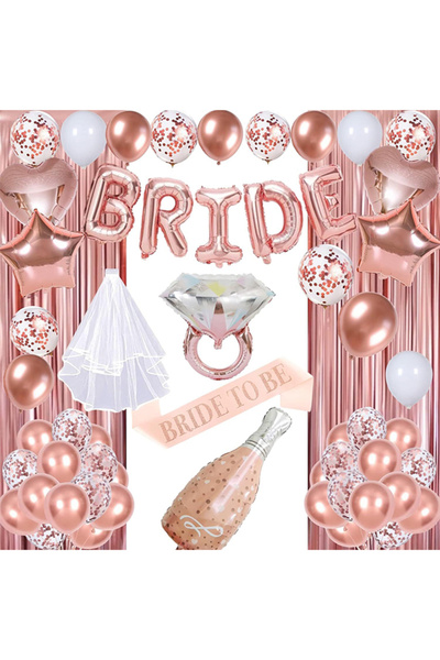 Generic Rose Gold Bachelorette Party for Bride to Be Engagement Party Balloon...
