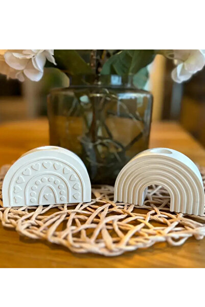 Zuri Stone 2'li Minimal Bohem Tarz Iskandinav Şamdan Seti – Hediyelik Modern ...