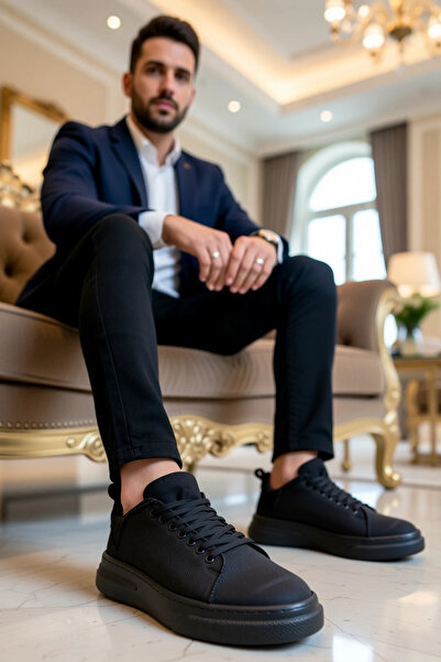 BENERLY حذاء رياضي رجالي من القماش ذو نعل منخفض ورباط، عملي، متين، ذو جودة عا...