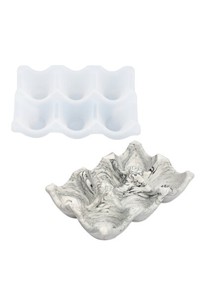 Jesmonite Matrită din silicon 14,5cm x 10cm - tava oua