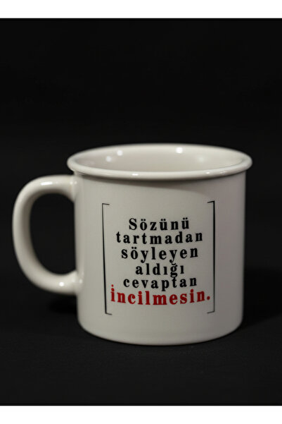 Elista Porcelain Mug with Enamel Lettering and Characters 250 ml 1