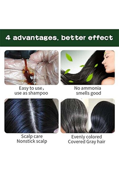 AUGEAS Dark Brown Hair Dye Shampoo for Gray Hair Augeo Instant Hair Color Shampoo 3 in 1 for Women and Men,