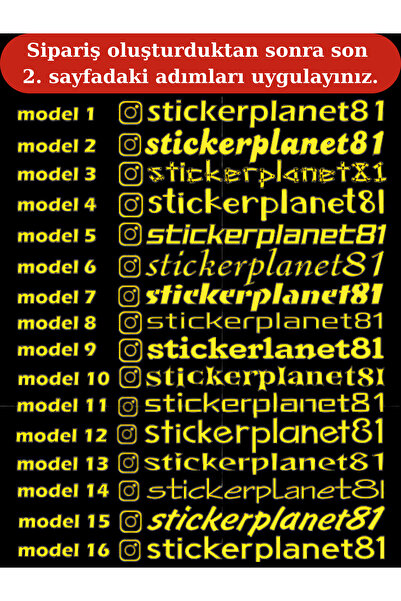 AlpiLeo İnstagram Kullanıcı Adı Sticker | Scooter, Akülü Araba, Motor | Kişiy...