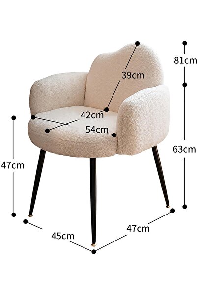 EAGL MART Dressing Chair, Luxury Modern Makeup Vanity Chairs, Upholstered Armchair with Metal Legs for BedRoom