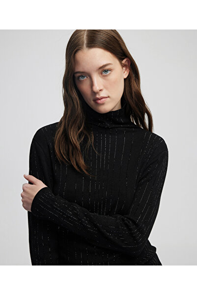 İpekyol Hotfix baskılı balıkçı yaka triko