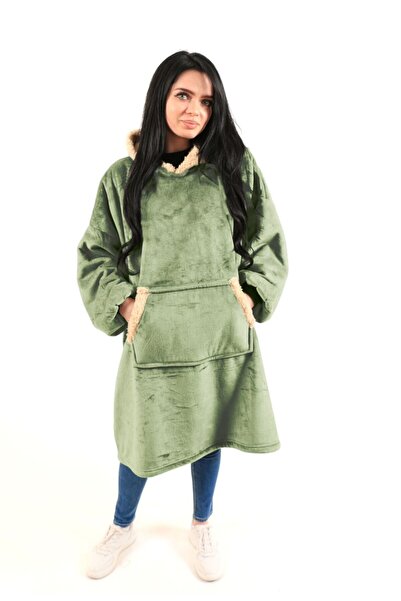 alzawia جاكيت بلوفر للجنسين فرو شتوي فري سايز ناعم يشعرك بالدفء طوال اللبس