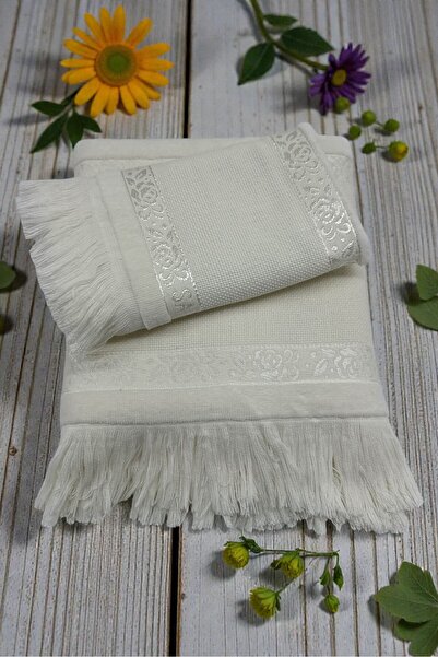 HAVLULAND SARRA ANALI KIZLI ETAMİN İŞLENECEK 50*90 CM VE 30*50 CM %100 PAMUK HAVLU TAKIMI