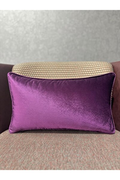 Fabricland Husă de pernă exclusivă, importată, Atlas, culoare violet, 50x30 cm