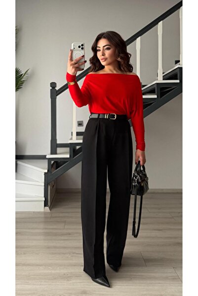 Oslove Black Premium Palazzo Pants