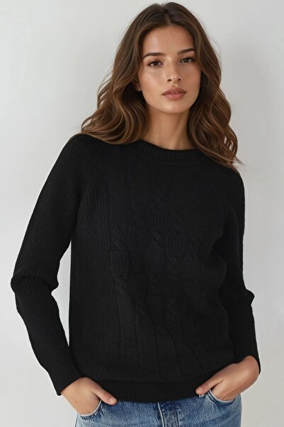 Hiccup My Fashion Hair Knit Crew Neck Sweater