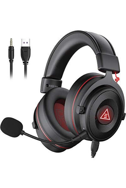 Eksa E900 USB Gaming Headset - 7.1 Surround, Noise-Cancelling Mic, LED
