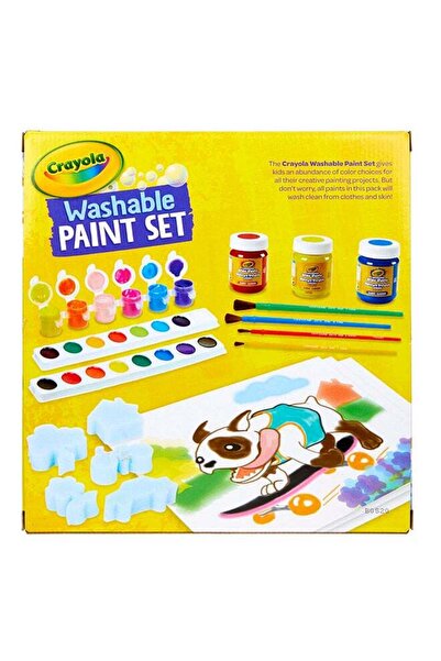 Crayola مجموعة طلاء، فرشاة وإسفنجة