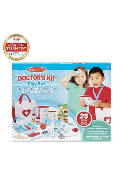 Melissa & Doug Get Well Doctor’s Kit Pretend Play Set – 25 Toy Pieces for Pre...