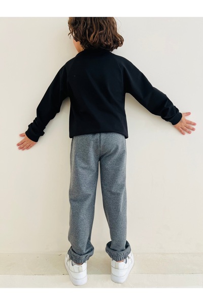 DİVİSTA Unisex Children's Comfortable Fit Cotton Tracksuit with Elasticated Cuffs and Bottoms