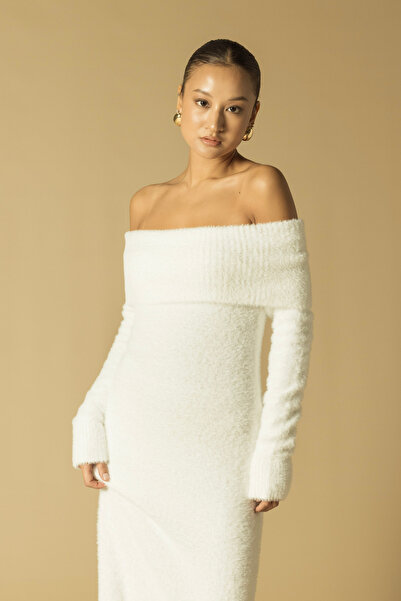 Avrile Madonna Yaka Triko Elbise