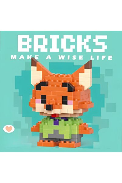 HEY GİDİ GİFT Bricks Nick Wilde Mini Bricks 3D Puzzle / Nick Wilde Sevimli Fi...