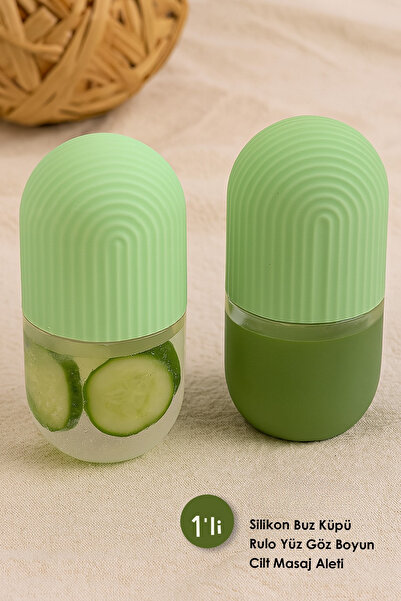 QesQin %100 Silikon Buz Yüz Masaj Aleti | Cilt Sıkılaştırıcı Soğuk Terapi Buz...