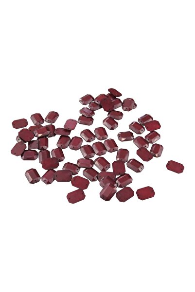Serhat Aksesuar ve El İşçilik Rectangular 13X18 mm Matte Burgundy Dikme Stone...