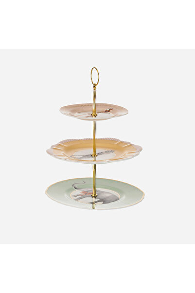 YVONNE ELLEN Animals Pembe Porselen Yemek Tabağı 23 Cm