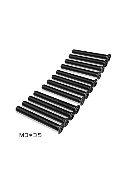 choice2 مجموعة واحدة من 12 قطعة براغي تثبيت M3X35 لمبردات التبريد المائي، أطو...