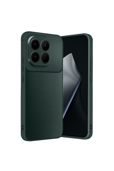 NewFace غطاء كربون بتركيز تلقائي لهاتف شاومي مي 15 تي - أخضر داكن