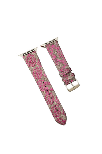 AL - KAR TİCARET Watch 42mm creeper patterned strap - pink