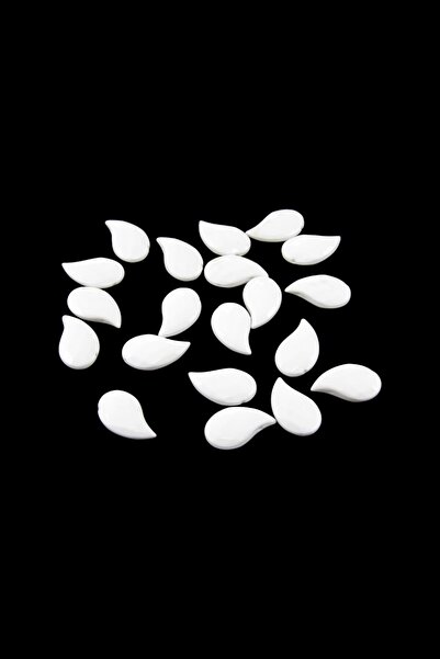 Serhat Aksesuar ve El İşçilik خرز مجوهرات أبيض مثقوب من الداخل بنمط قطرة 30×1...