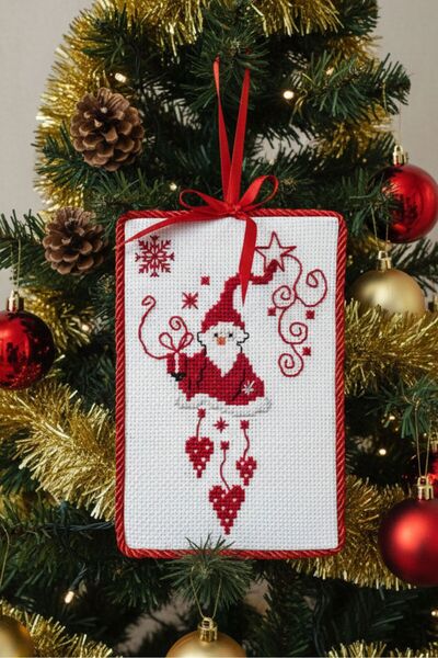 Uretti زينة عيد الميلاد المطرزة يدويًا بتصميم سانتا كلوز من سيبيل 2453 2790