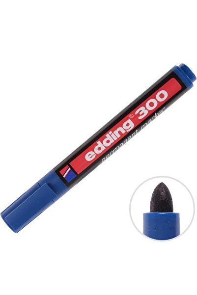 Edding قلم تحديد دائم أزرق (E-300) علبة تحتوي على 10 قطع