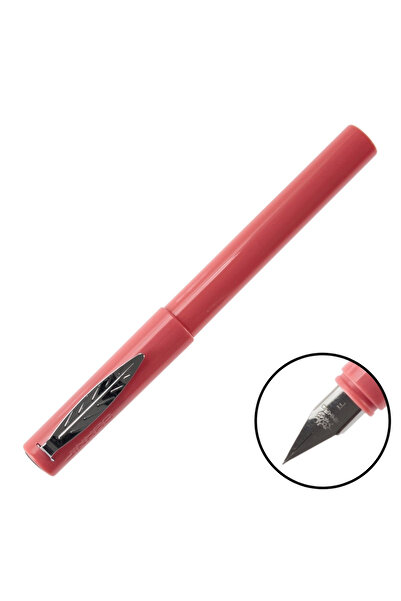 jinhao Dolma Kalem Yaprak Klipsli Fine Mat Pembe