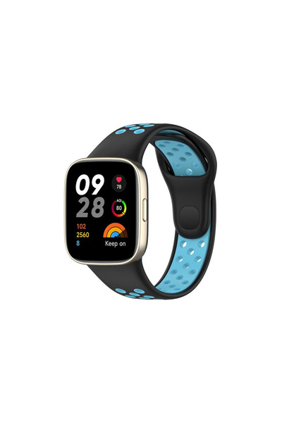 Twin Store Redmi Watch 3 Sport Perforated Strap - Black-Blue