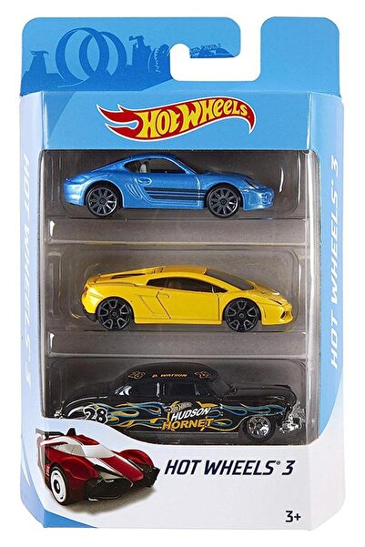 HOT WHEELS Hw Basic Car 3-Pack Assortment - Style May Vary