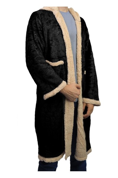 alzawia جاكيت بلوفر رجالي فرو شتوي فري سايز ناعم يشعرك بالدفء طوال اللبس