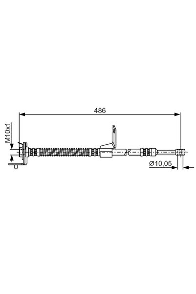 Bosch Спирачен маркуч за Hyundai Getz