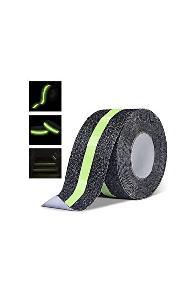 Kaizen Market Fosforlu Merdiven ve Zemin Kaymaz Kaydırmaz Bant (50MMX25MT) (Henkel Yapıştırıcılı)