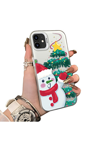 ucuc حافظة سيليكون مضادة للسقوط بنمط ندفة الثلج لعيد الميلاد متوافقة مع هاتف ...