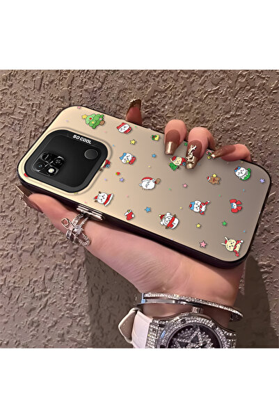 ucuc Xiaomi Redmi 9C Uyumlu Noel Baba Desenli Silikon Anti Düşme Kılıfı