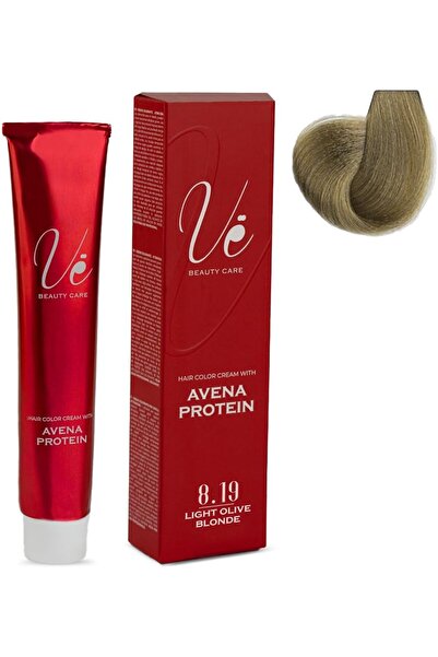Ve Beauty Care كريم صبغة الشعر رقم 8.19 أشقر زيتوني فاتح – 100 مل