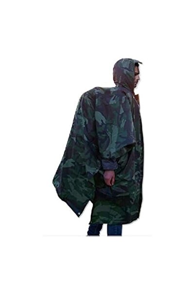 OEM Pelerină ploaie impermeabilă 3în1 PU, camuflaj, camping drumeții pescuit
