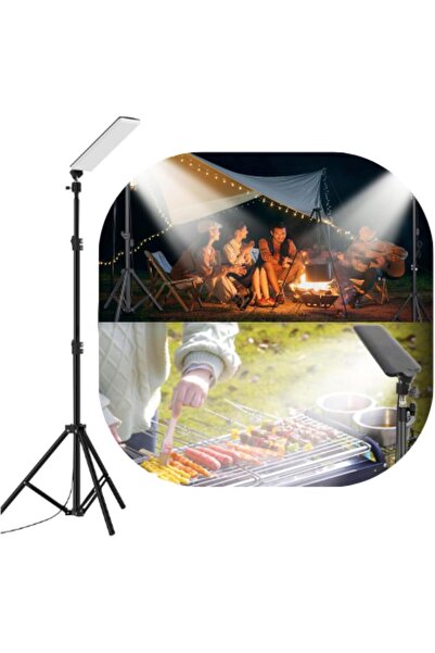 Pomefar LED Camping Lamp with Tripod – USB Powered for Garden, Tent, Fishing–...